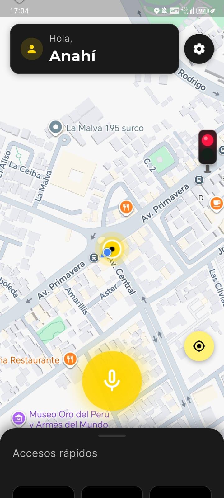 Navega Ya — pantalla de rutas disponibles